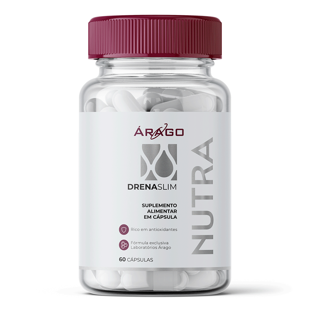 &Aacute;rago Nutra Drena Slim - Drenagem Linf&aacute;tica - 60 C&aacute;psulas 