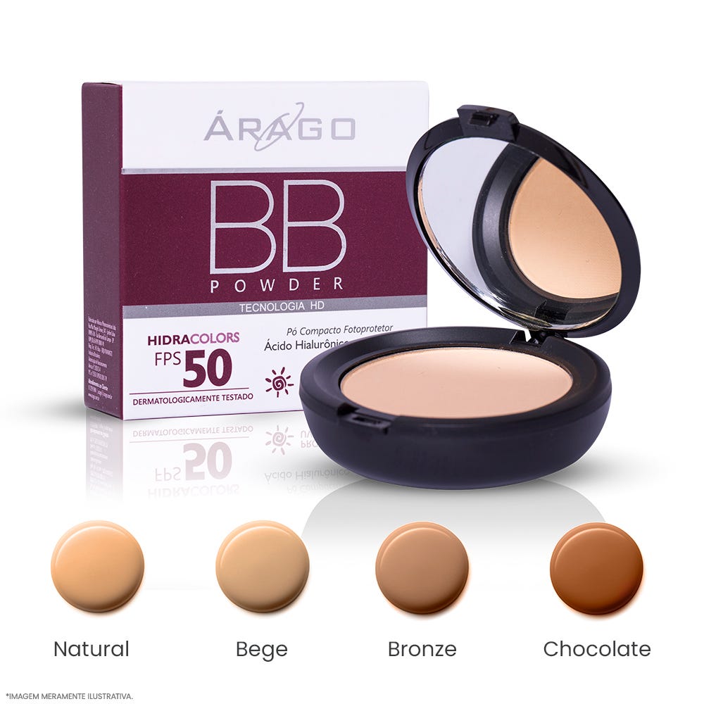 BB Powder FPS 50 Protetor Solar P&oacute; Compacto com &Aacute;cido Hialur&ocirc;nico 12g