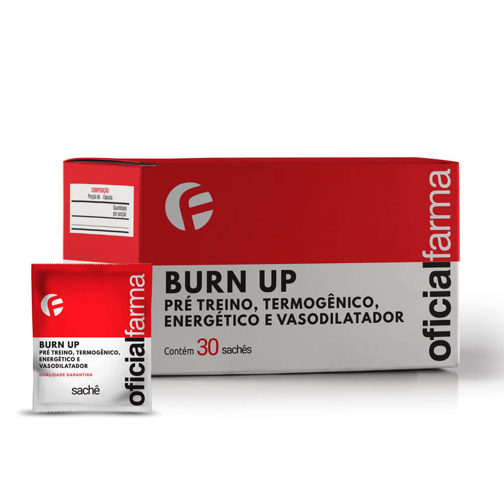 Burn Up - Pr&eacute; treino, Termog&ecirc;nico, Energ&eacute;tico e Vasodilatador 30 Sach&ecirc;s