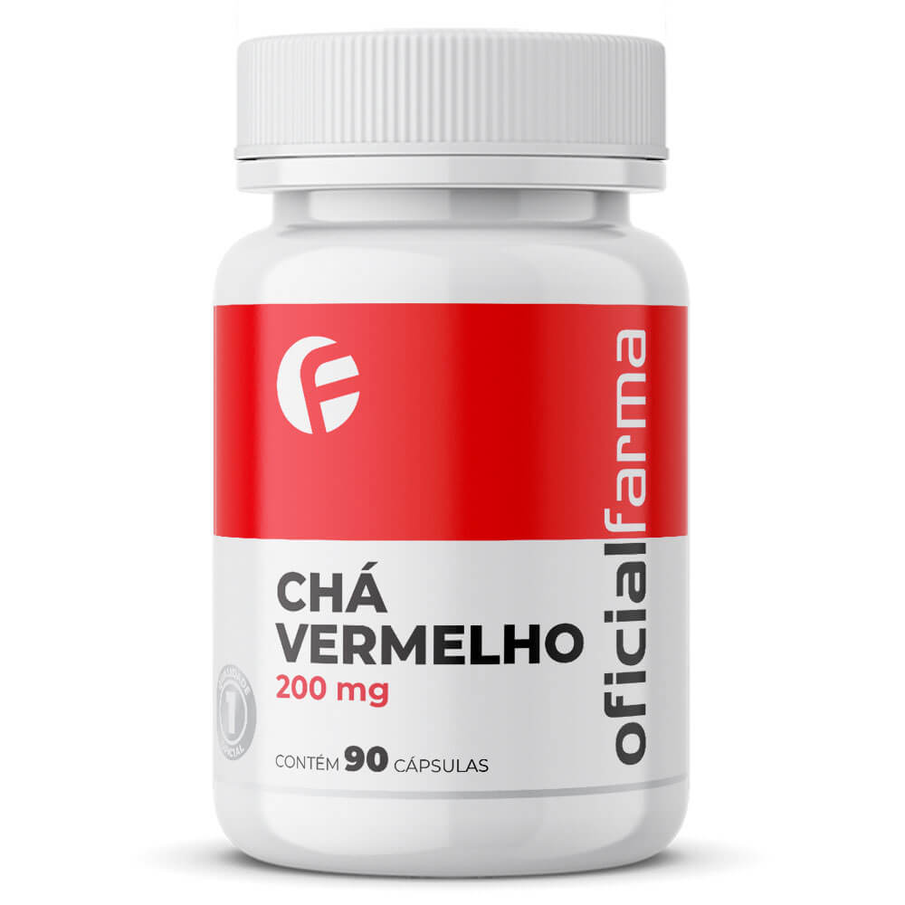 Ch&aacute; Vermelho 200mg 90 C&aacute;psulas