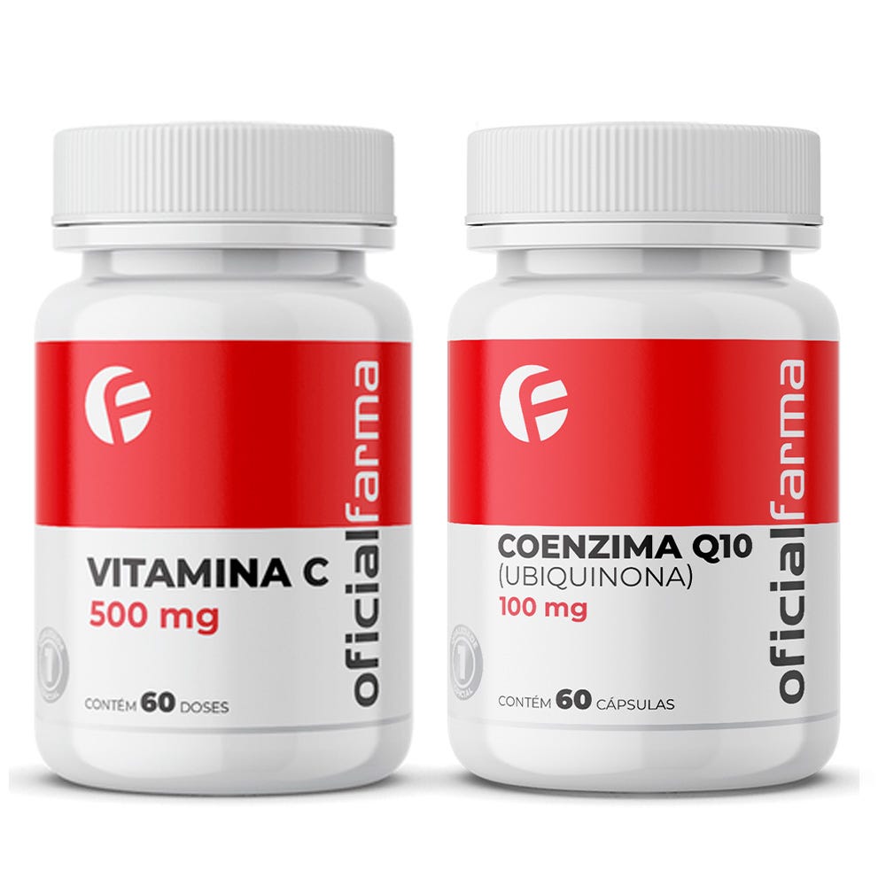 Coenzima Q10 100Mg 60 C&aacute;psulas + Vitamina C 500Mg 60 Doses
