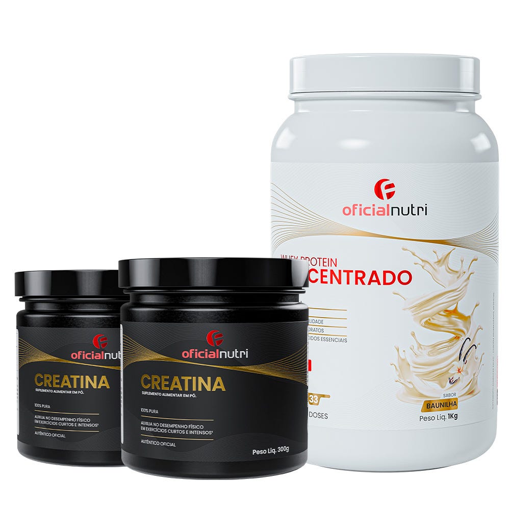 2 Creatina 300g + Whey Protein Concentrato