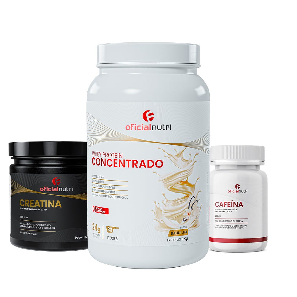 Creatina 300g + Cafe&iacute;na 200mg + Whey Protein Concentrado