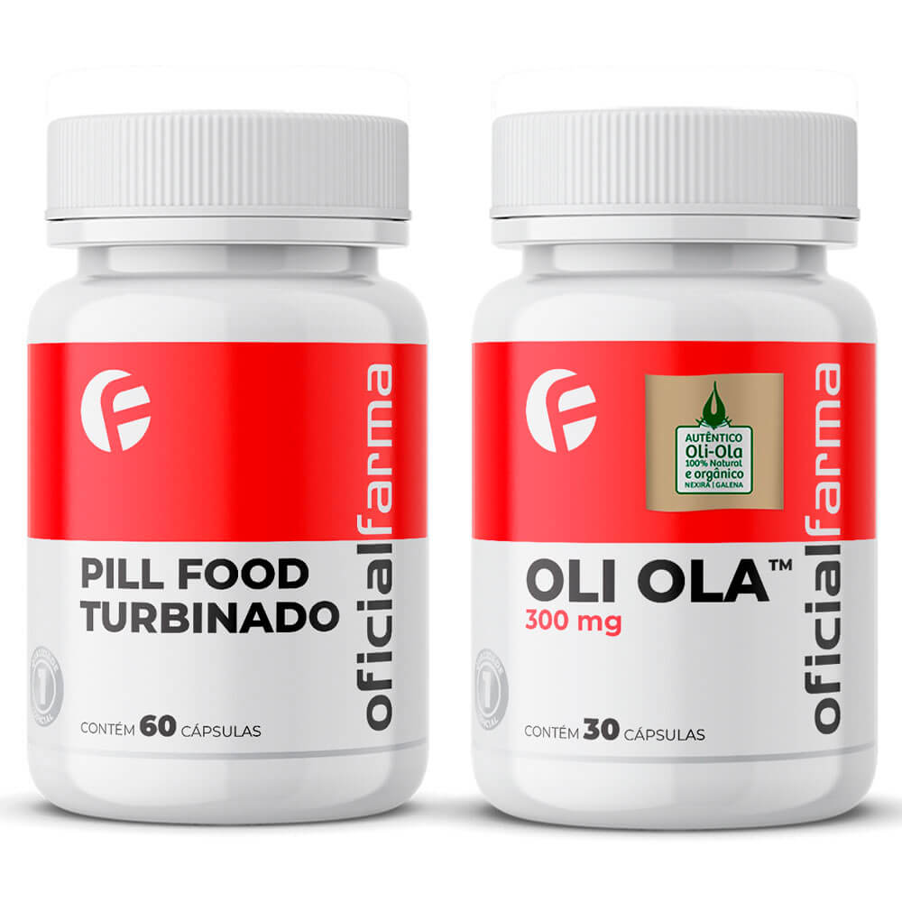 Pill Food Turbinado 60 C&aacute;psulas + Oli Ola&reg; 300Mg Peeling 30 C&aacute;psulas Com Selo De Autenticidade