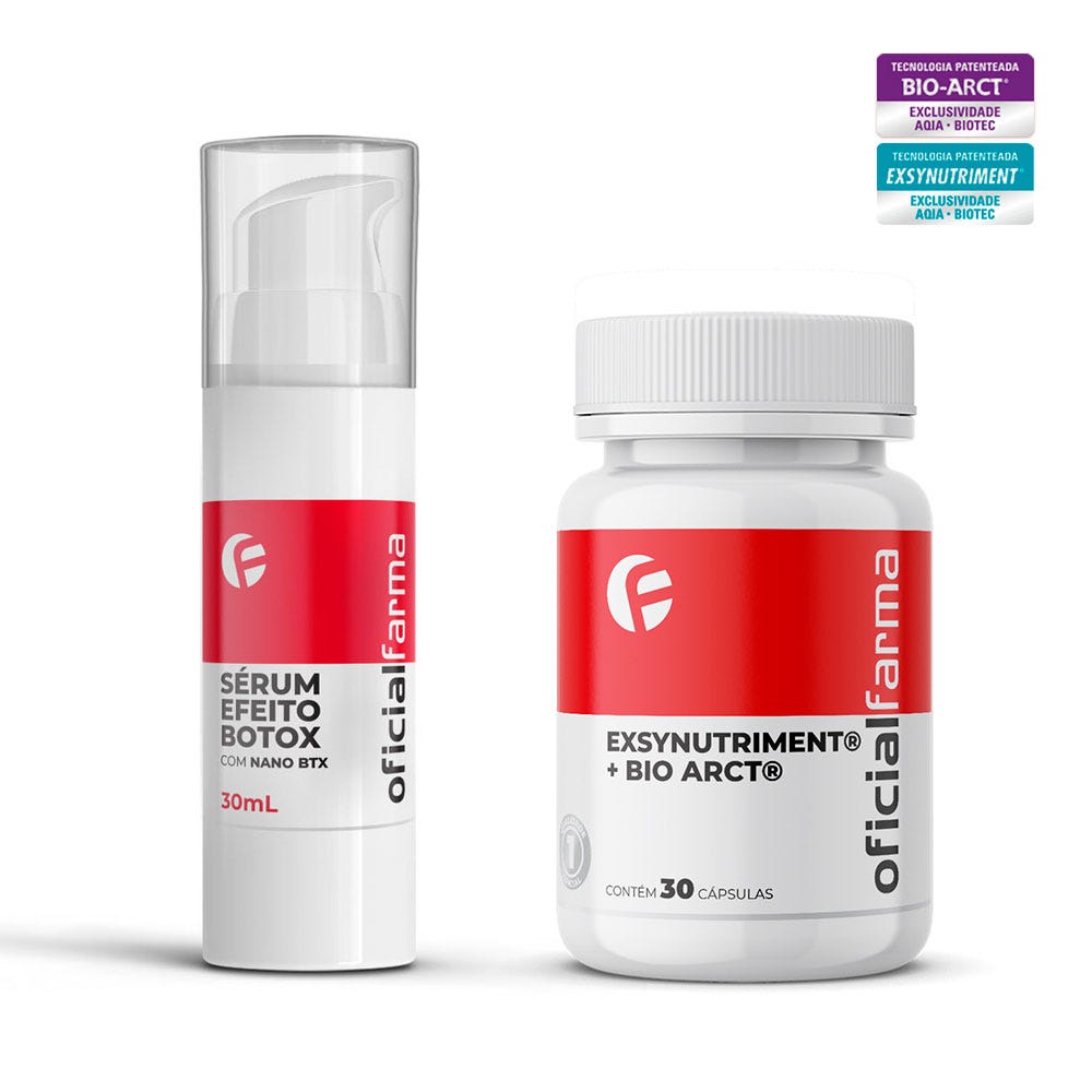 S&eacute;rum Efeito Botox Com Nano BTX 30mL + Exsynutriment&reg; + Bio Arct&reg; 30 C&aacute;psulas